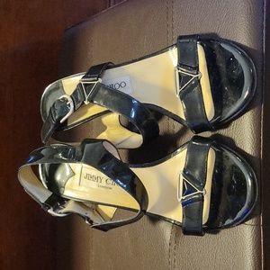 Jimmy Choo Patent Leather Strapped Sandals